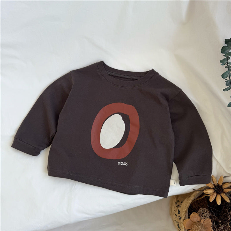Cartoon printed long sleeved T-shirt