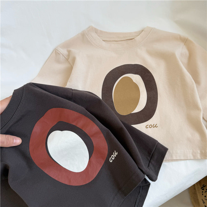 Cartoon printed long sleeved T-shirt
