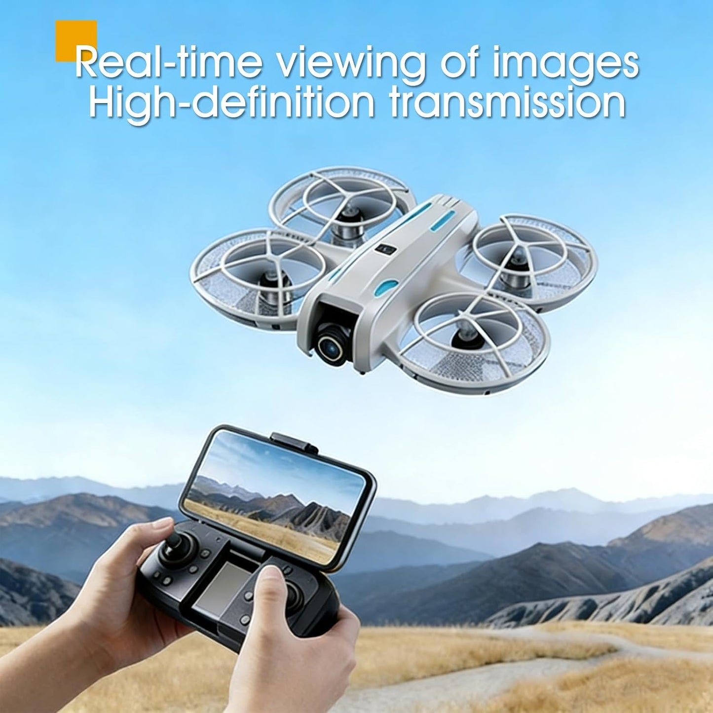 Drone with Camera for Adult Beginners,RC Quadcopter featuring Altitude Hold, One-Key Takeoff/Landing, Auto Follow,3-Speed Adjustment,Stunt Roll -Ideal Holiday Gift.
