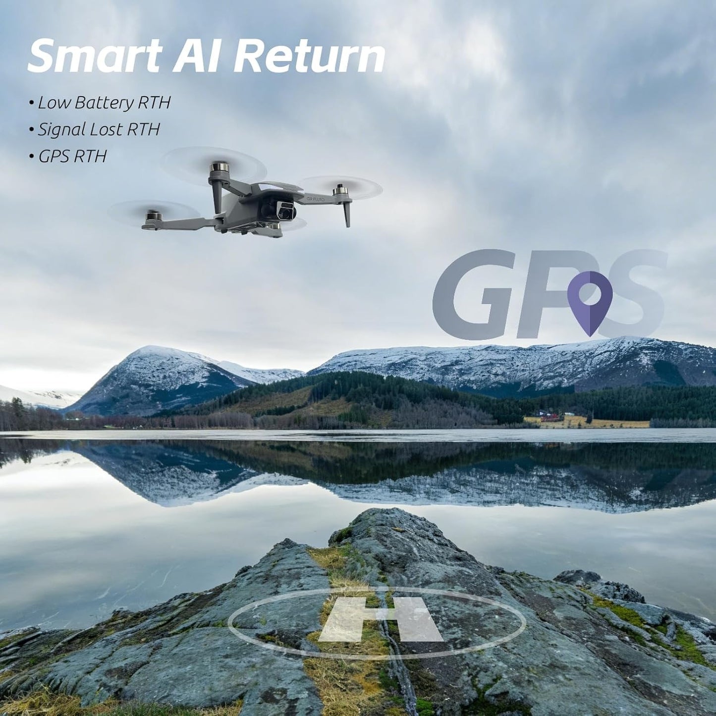 GPS Drone with EIS 4K Camera for Adults , RC Drones with 4.5 inch HD Screen on Controller