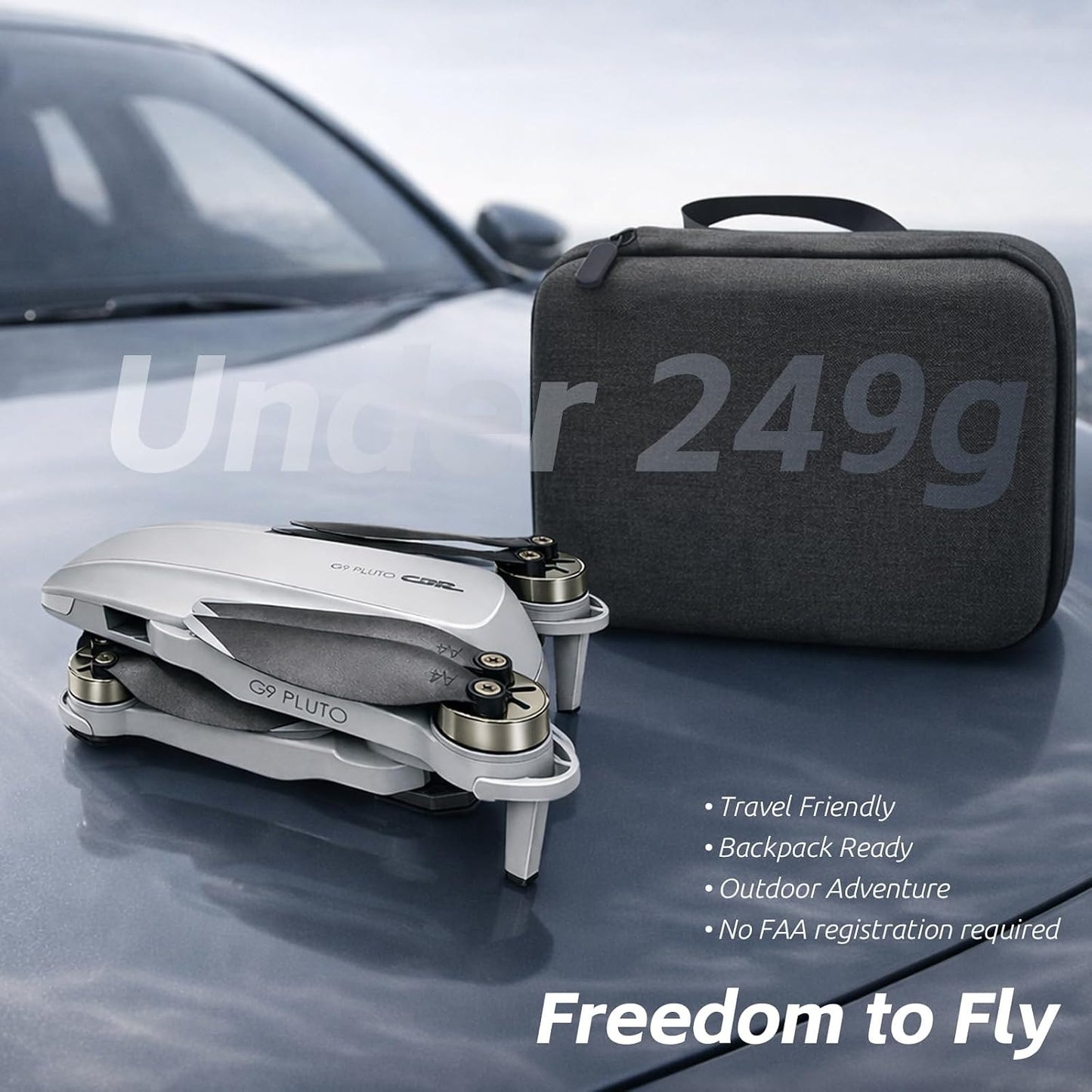 GPS Drone with EIS 4K Camera for Adults , RC Drones with 4.5 inch HD Screen on Controller