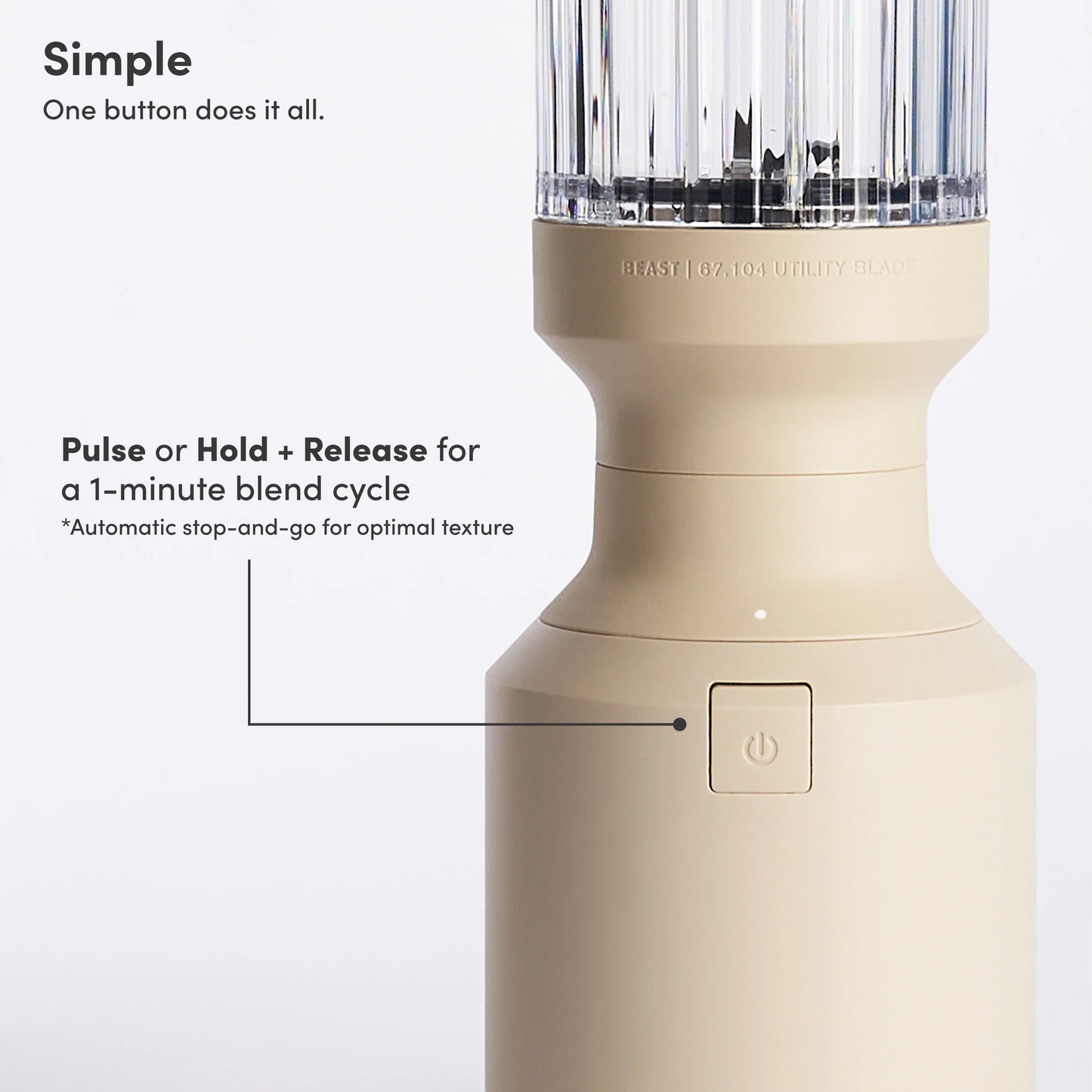 Beast® Mini 600 Plus Our 600-watt compact single-serve blender, with 3x Blending Vessels