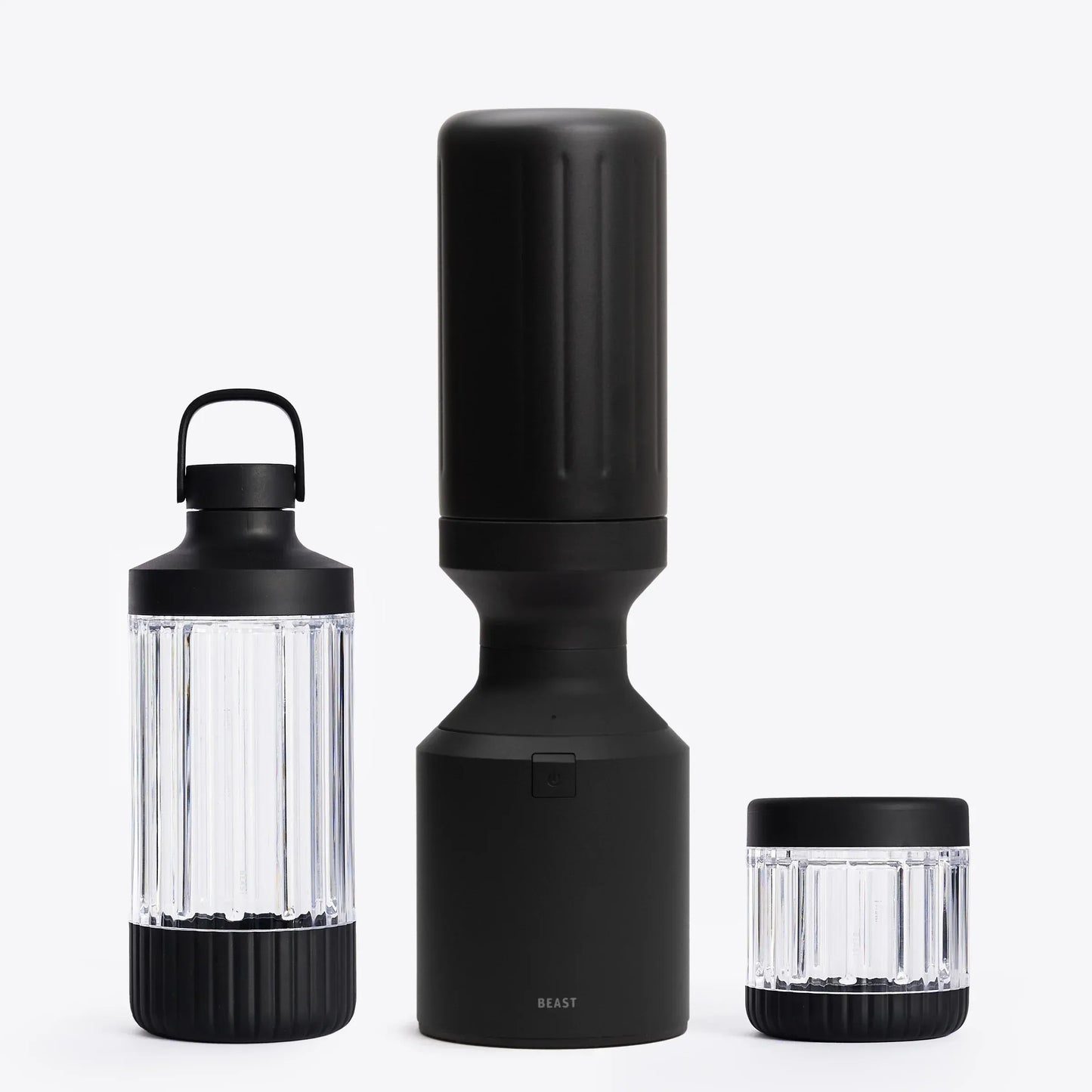 Beast® Mini 600 Plus Our 600-watt compact single-serve blender, with 3x Blending Vessels